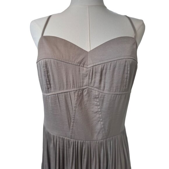2/$30 TART Large Vintage Taupe Sundress Fitted Bodice - Picture 3 of 12